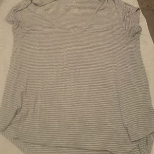 Gray and white striped soft & sexy tee from AE
